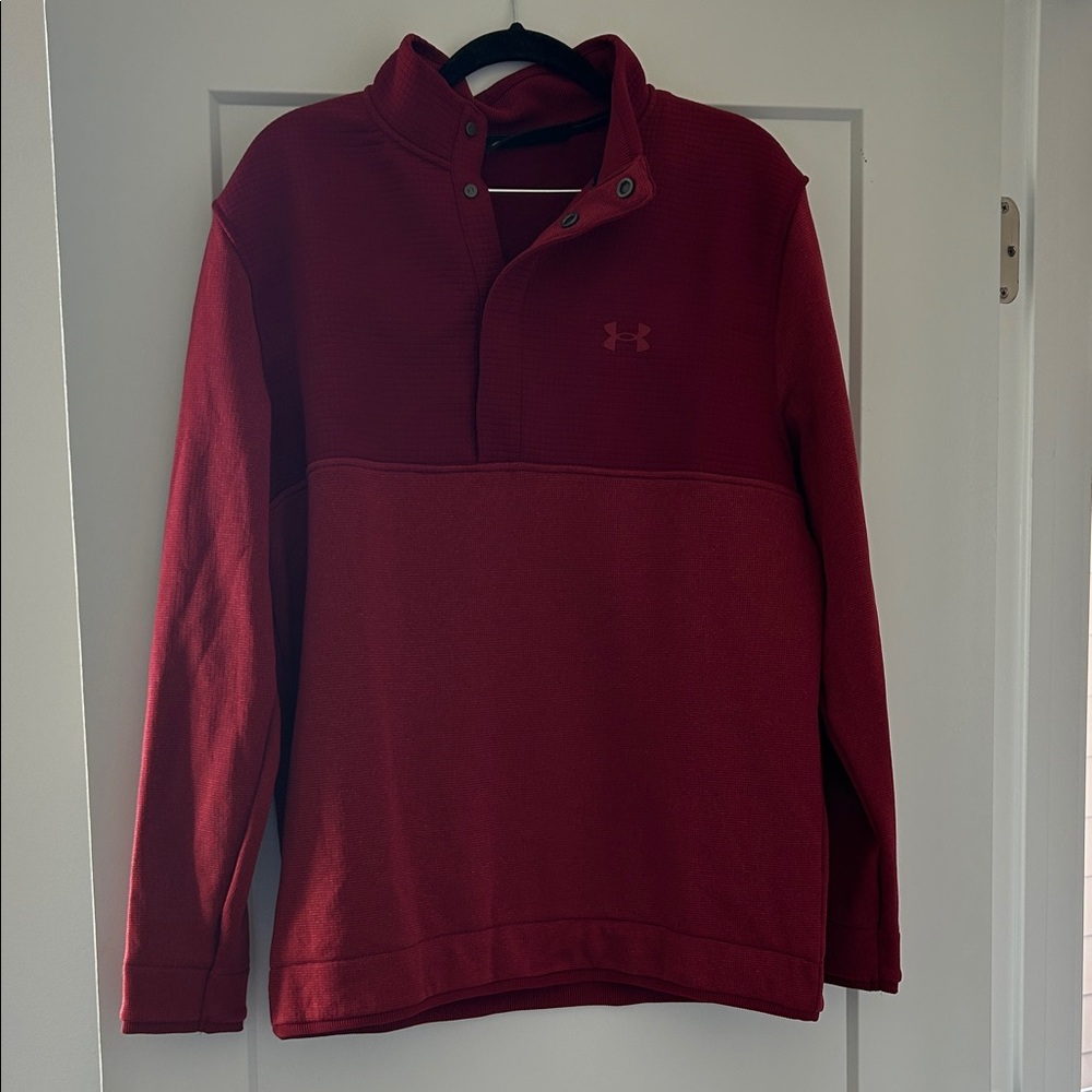 Under Armour deep red Golf Pullover